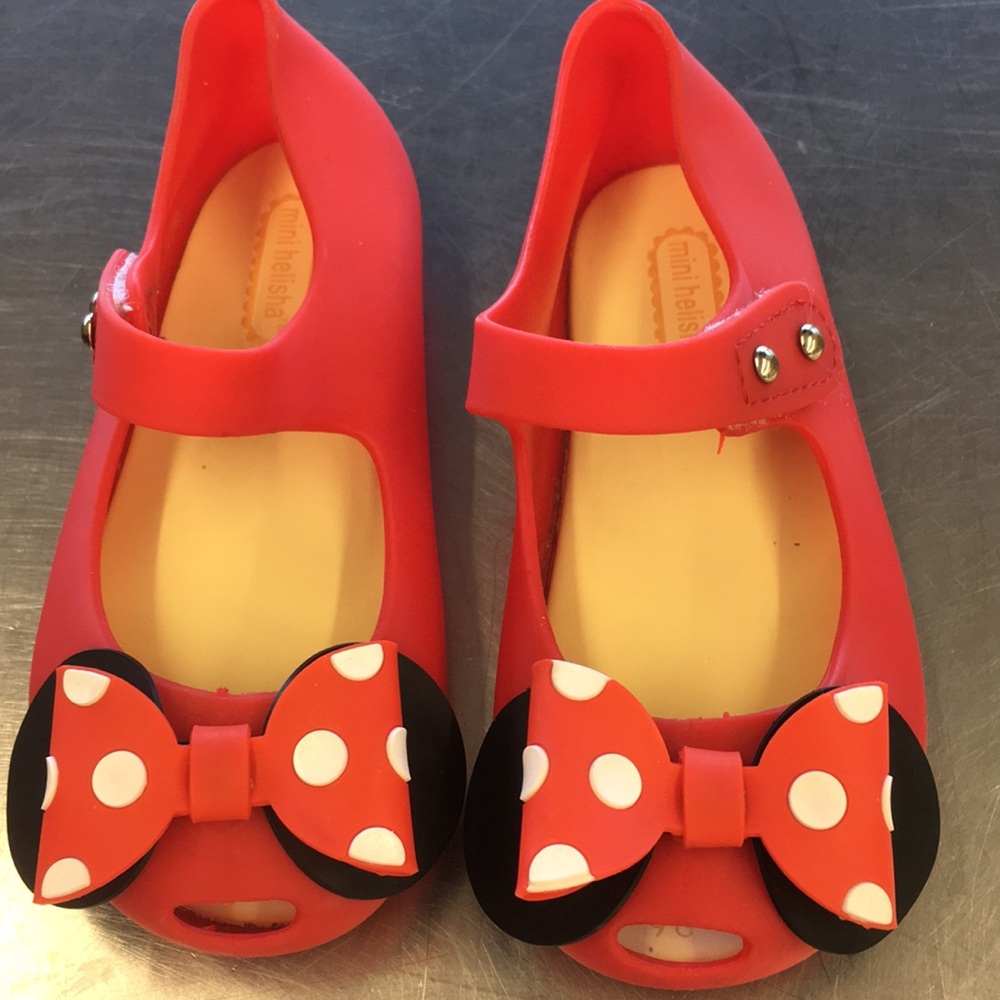 Toddler Mary Janes with Minnie Mouse now